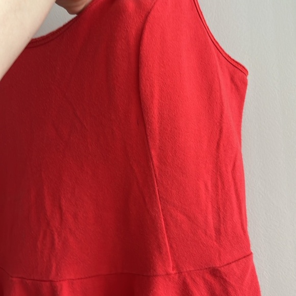 Women’s or teens dress orange coral tank straps a line knew length large - Picture 2 of 9